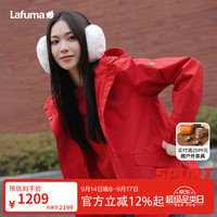 乐飞叶 户外冲锋衣女 2024年龙年红休闲防水透湿夹克新年LFJA4AS16 乐飞红RD 170/88A(40)