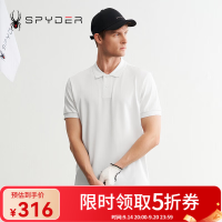 SPYDER 蜘蛛春夏男士TRAINING舒适户外休闲运动短袖POLO衫T恤24CS463M 白色 L