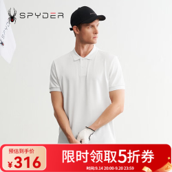SPYDER 蜘蛛春夏男士TRAINING舒适户外休闲运动短袖POLO衫T恤24CS463M 白色 L
