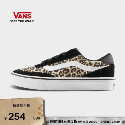 VANS 官方 豹纹黑色女子板鞋 豹纹/黑色   39