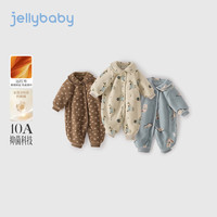 JELLYBABY 杰里贝比 可爱满印卡通保暖连身衣 绿色碎花 66cm