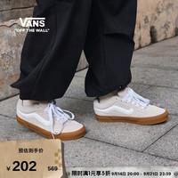 VANS 官方 Caldrone美式复古生胶底女鞋板鞋 灰褐色   35