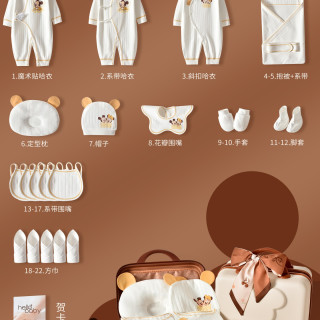 迪士尼 婴儿礼盒套装新生儿衣服初生宝宝满月出生见面礼物用品高档