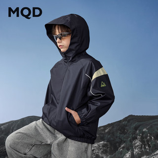 MQD马骑顿 男童无氟连帽外套 藏青 120cm
