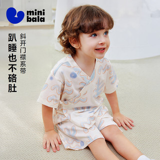 迷你巴拉 儿童竹棉背心短裤家居套装