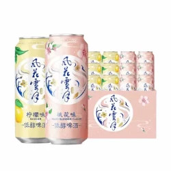 嘉士伯 风花雪月 啤酒桃花/柠檬味500ml*12罐