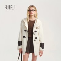 TEENIE WEENIE TeenieWeenie小熊牛角扣毛呢大衣女羊毛羊绒26秋冬复古学院外套