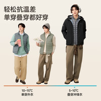 雪中飞 2026春季爆款基础休闲男士潮立领排骨短款羽绒马甲背心S