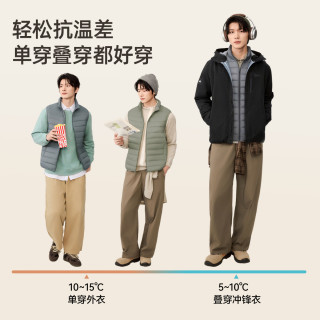 雪中飞 2026春季爆款基础休闲男士潮立领排骨短款羽绒马甲背心S