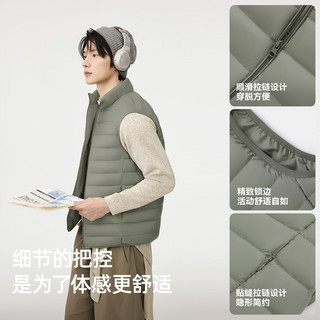 雪中飞 男士立领短款羽绒马甲 黑色 S