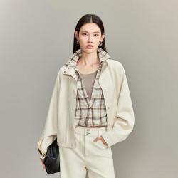 VERO MODA 26早秋插肩袖显瘦休闲百搭高级感短款纸片人外套女