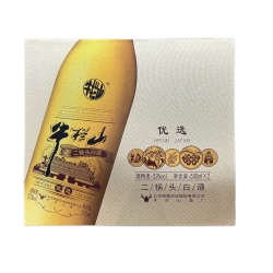 牛栏山 优选(金瓶) 北京二锅头礼盒  53度 500mL 2瓶 牛栏山优选礼盒