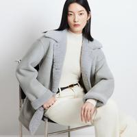 VERO MODA 26秋冬新品内里人造绒毛长袖单排扣门襟短外套女