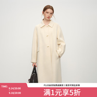 范思蓝恩 学院可爱风休闲通勤款毛呢大衣女冬季2025新款双面呢4180