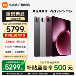 小米 Pad 9 Pro Max 玄戒O3 AI处理器 3.4K超高清 13.3英寸 浓郁酒红 16GB+256GB