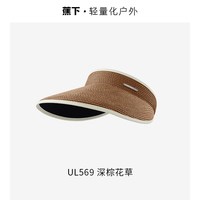蕉下 女士空顶黑胶防晒草帽夏季户外遮阳防晒帽防紫外线帽子BM562