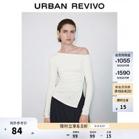 UR UR2026秋季新款女装魅力氛围感修身斜肩领长袖T恤UWG460135+