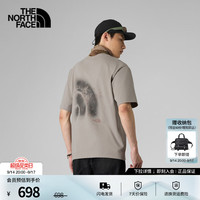 北面 UE设计师款短袖T恤男士纯棉透气户外26秋冬上新|8HXY 2MB/岩砾灰