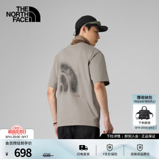 北面 UE设计师款短袖T恤男士纯棉透气户外26秋冬上新|8HXY 2MB/岩砾灰
