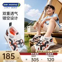 江博士 学步鞋夏季男童舒适透气包头儿童凉鞋2B14A2041BM白/黑29码