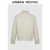 URBAN REVIVO UML160022 休闲翻领单排扣夹克 裸杏色 XS