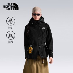 北面 26秋冬女冲锋衣Classic户外防水防风保暖抓绒内胆三合一外套8J6Z JK3宇宙黑 L