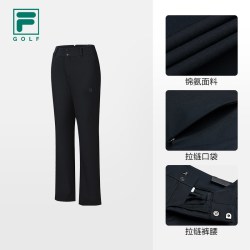 FILA 高尔夫四面弹修身微喇长裤26秋季新款女裤休闲裤运动裤