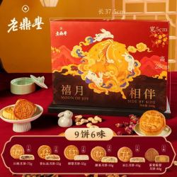 老鼎丰 月饼礼盒中秋月饼大礼包月饼礼盒中秋送礼团购礼盒节日送礼 （9饼6味）540g