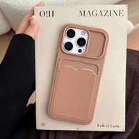 C 【裸机手感】大孔皮纹卡包 iPhone6-17系列苹果手机壳