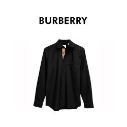 BURBERRY 巴宝莉新款男运动潮流衬衫黑色80842841 黑色 XS 礼物