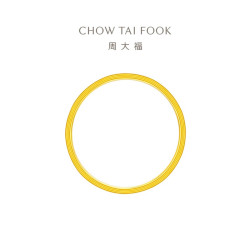 周大福 鱼鳞爆闪碎碎冰碎金金足金黄金戒指计价EOF1297送礼 15号 1.25g