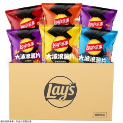 乐事 限定大波浪解压薯片组合混合口味零食