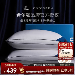 康尔馨 正经鹅绒枕！康尔馨羽绒枕头 五星级酒店95%白鹅枕芯 成人柔软鹅绒枕 低枕 48*74cm