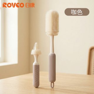 日康 硅胶奶瓶刷新生婴儿专用洗奶瓶刷子清洗刷工具套装奶嘴清洁刷