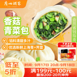 广州酒家 速冻早餐 素菜包子  广州酒家 香菇青菜包12个 390g*2袋
