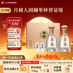 今世缘 国缘系列 国缘对开 白酒  500ml*2瓶 礼盒装 柔雅型 42%vol