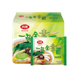 四洲 素方便面即食全素面泡面香菇野菜素食佛家素食面无蛋肉