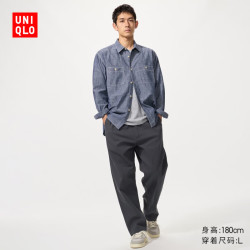 优衣库 弹力棉质舒适九分裤常规款男装女装481568 479134 481568/08深灰色 S