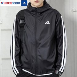 adidas 官方正品外套男秋季新款连帽梭织运动服速干透气休闲夹克