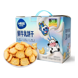 小鹿蓝蓝 鲜牛乳饼干礼盒宝宝儿童零食节日团购礼包600g 30袋