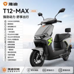 雅迪 T12-MAX电动摩托车长续航大功率踏板日常通勤72V21A