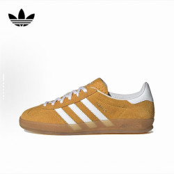 adidas 三叶草女   GAZELLE INDOOR W 休闲鞋 HQ8716 黄白  37
