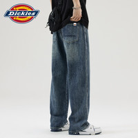 Dickies 美式复古宽松直筒牛仔裤 蓝色 29