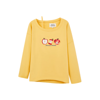 TEENIE WEENIE 小熊刺绣 不对称露肩 黄色 M 女士卫衣