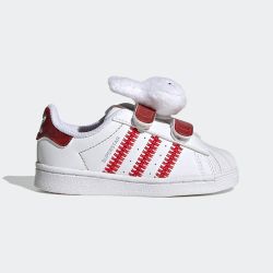 adidas 儿童款魔术贴运动休闲贝壳头小白鞋板鞋IF5006