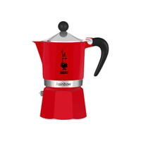 比乐蒂 BIALETTI 彩虹系列摩卡壶 3杯份 热情红 单阀