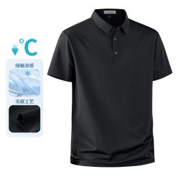 马克华菲 夏季轻薄透气休闲纯色上衣亲肤舒适Polo衫短袖
