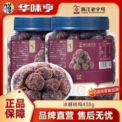 华味亨 冰糖杨梅438g*1罐装梅子蜜饯果脯果干休闲零食小吃酸甜