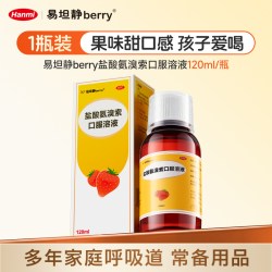 易坦静 盐酸氨溴索口服溶液120ml*1瓶/盒 急慢性支气管炎