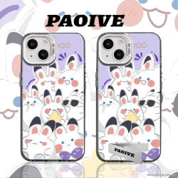 兔球球适用于创意可爱小众苹果16华为一加op小米手机防摔壳Paoive